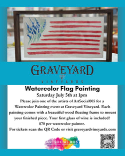 July 5 - Water Color Flag Painting